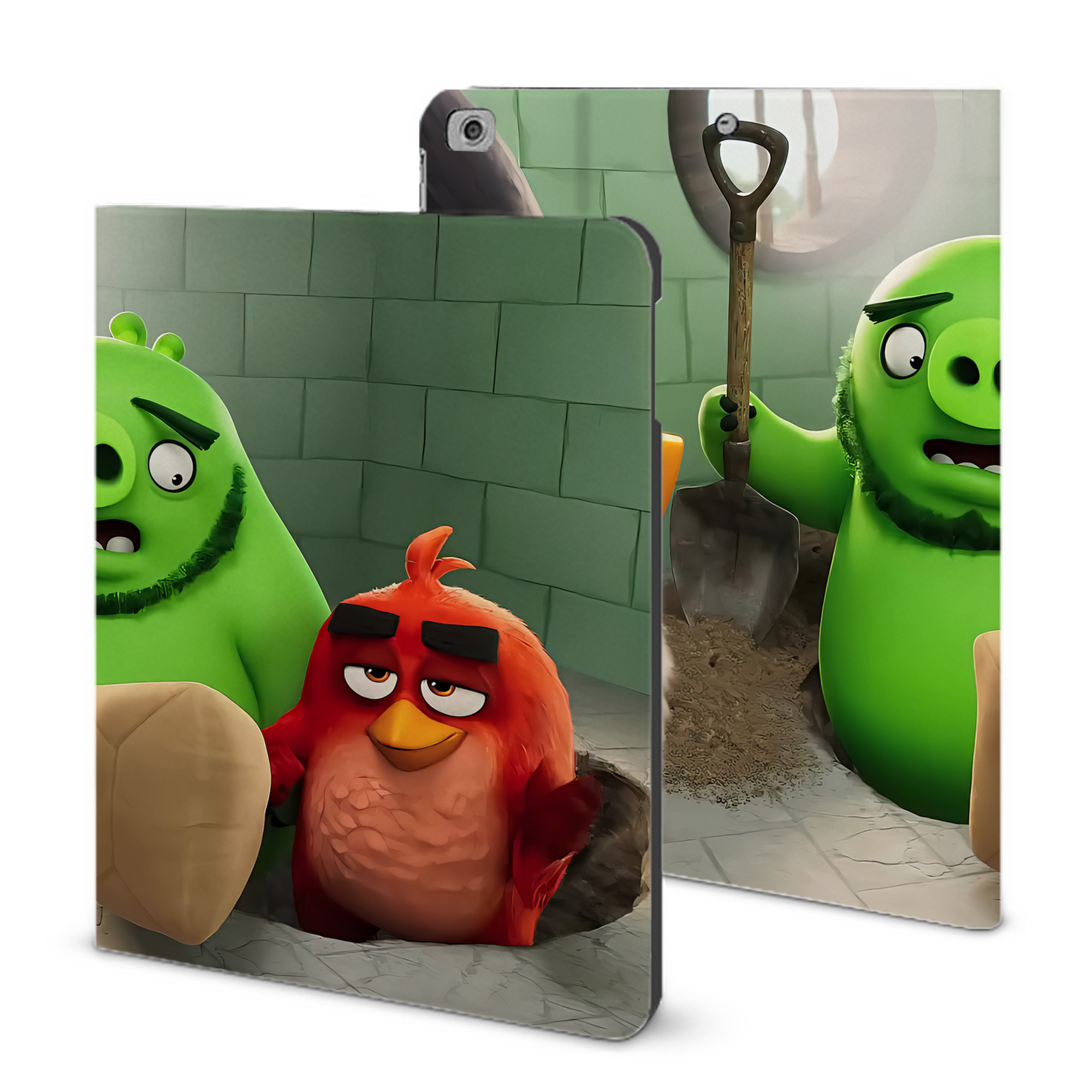 （画像用） Angry Birds アングリーバード IPad ケース ブック型 PUレザー TPU 耐衝撃 軽量 薄型 ペン収納なし 全面保護 IPad 各モデル対応